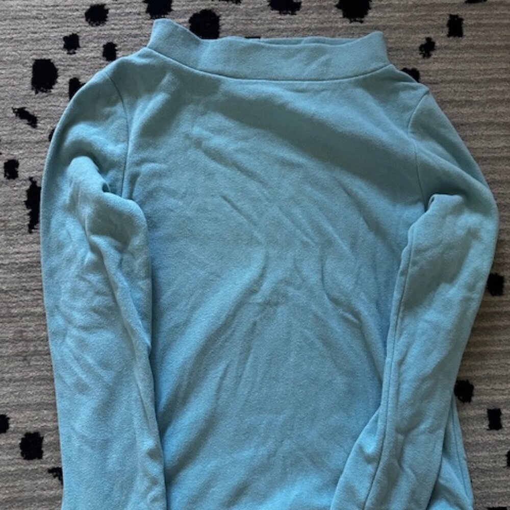 CLEARANCE! Dudley Stephens Brighton Boatneck Top Terry Fleece Nantucket Fog Blue - Picture 2 of 10